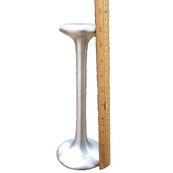 Vintage IKEA Candleholders Set of 2 KAGLA Carl Ojerstam Design Brushed Aluminum - Picture 2 of 3